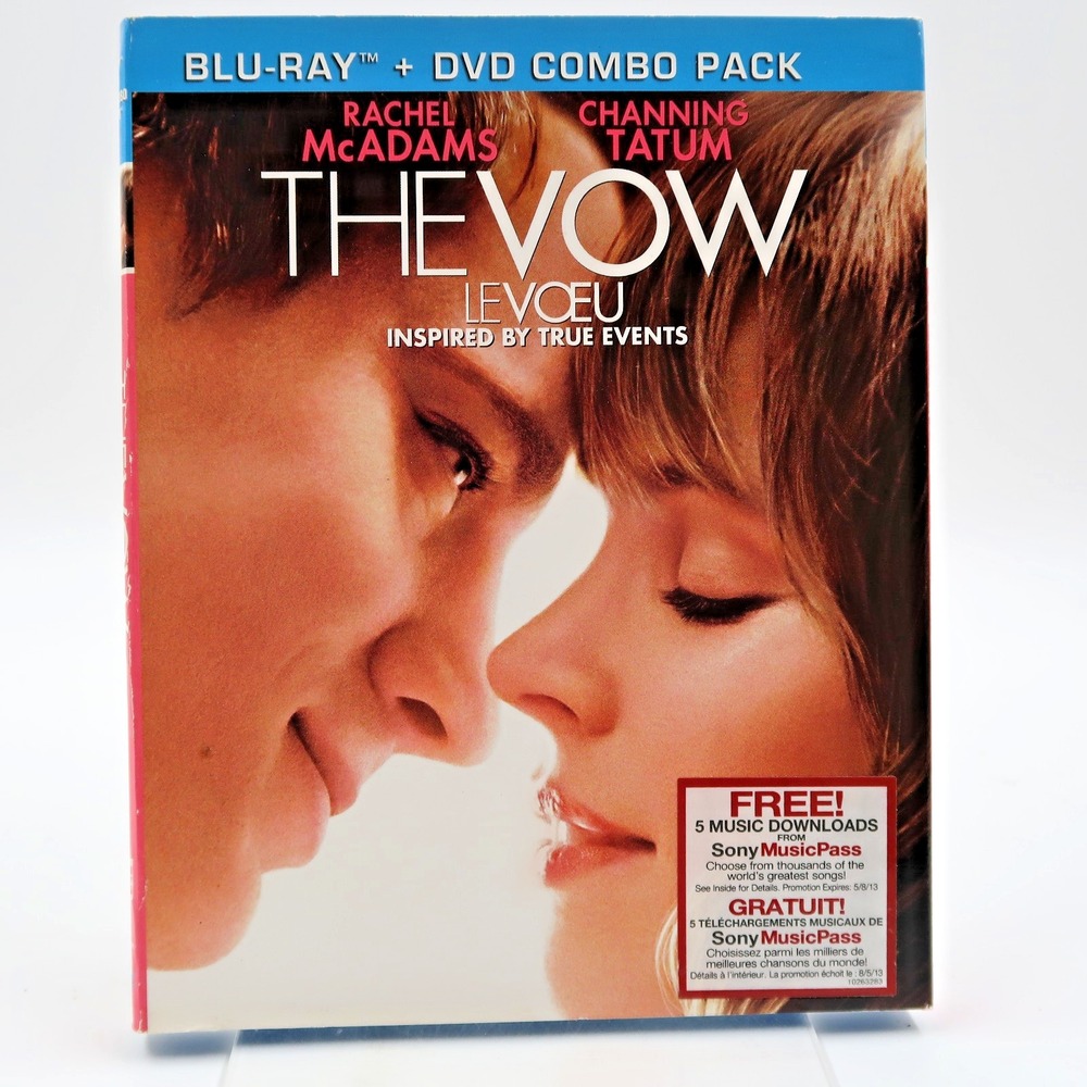 The Vow Blu-ray DVD Combo Pack 2012 Movie Rachel McAdams Channing Tatum PG Sony